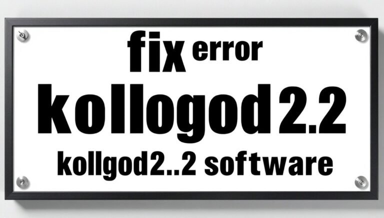 fix error kollgod2.2 software