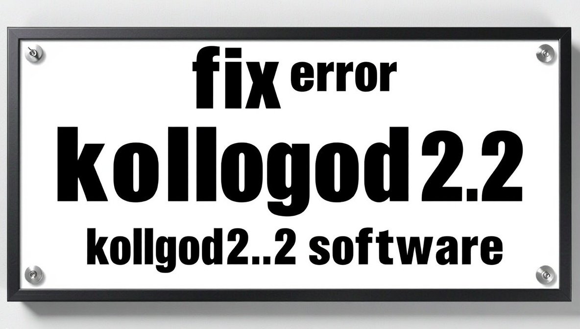 fix error kollgod2.2 software